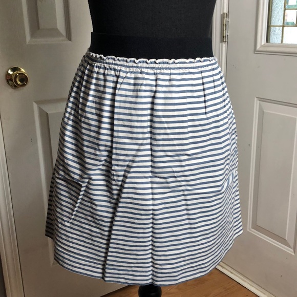 J. Crew Factory Striped Mini Skirt Pockets - Picture 1 of 4